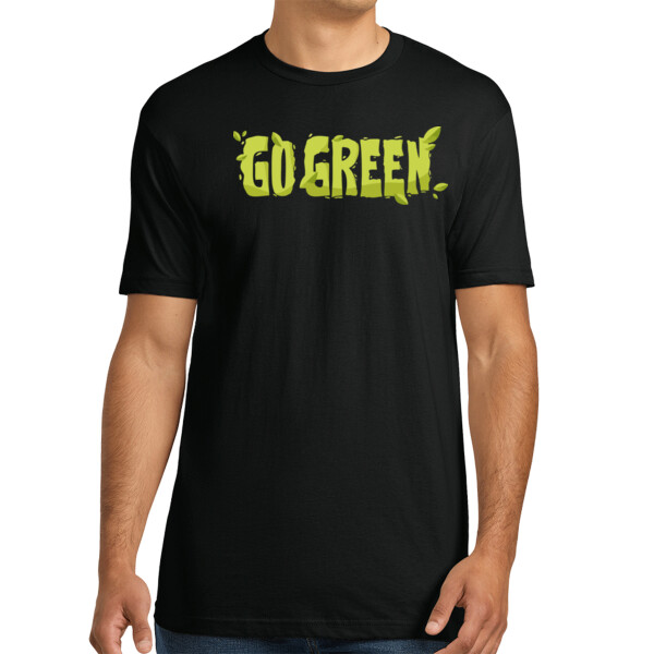 Go Green - Unisex Premium Cotton T-Shirt Thumbnail