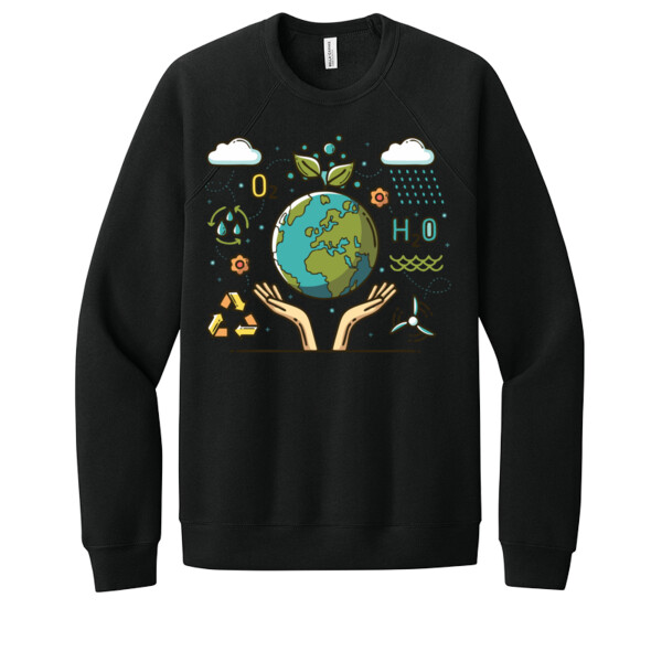 Earth and Hands - Unisex Premium Fleece Crew Sweatshirt Thumbnail