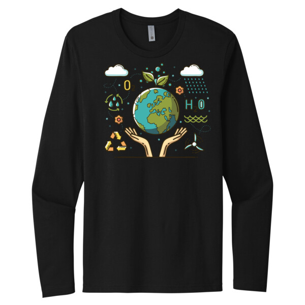 Earth and Hands - Unisex Premium Cotton Long Sleeve T-Shirt Thumbnail