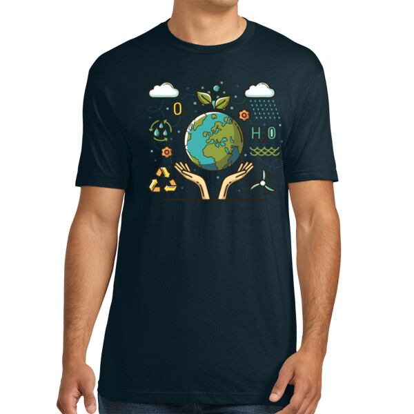 Earth and Hands - Unisex Premium Cotton T-Shirt Thumbnail