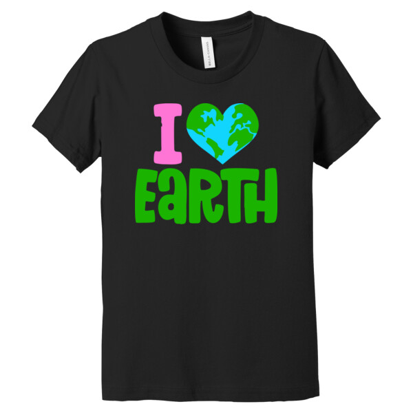 I Love Earth - Youth Premium Cotton T-Shirt Thumbnail