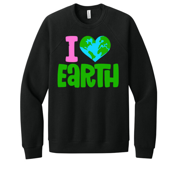 I Love Earth - Unisex Premium Fleece Crew Sweatshirt Thumbnail