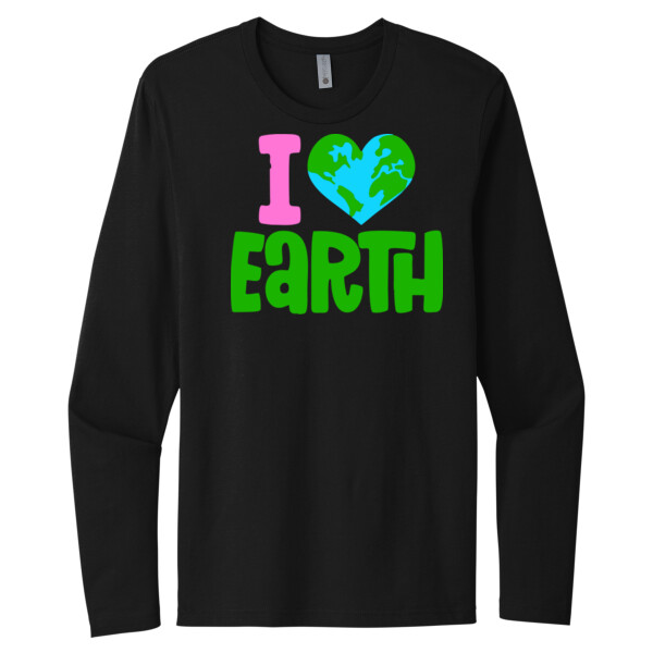I Love Earth - Unisex Premium Cotton Long Sleeve T-Shirt Thumbnail