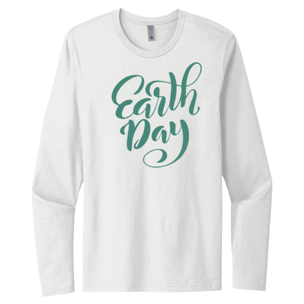 Earth Day Green - Unisex Premium Cotton Long Sleeve T-Shirt Thumbnail