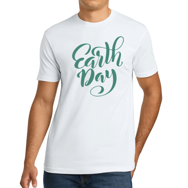 Earth Day Green - Unisex Premium Cotton T-Shirt Thumbnail