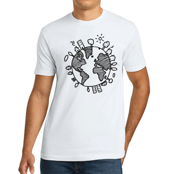Earth Day / Black 1 - Unisex Premium Cotton T-Shirt Thumbnail