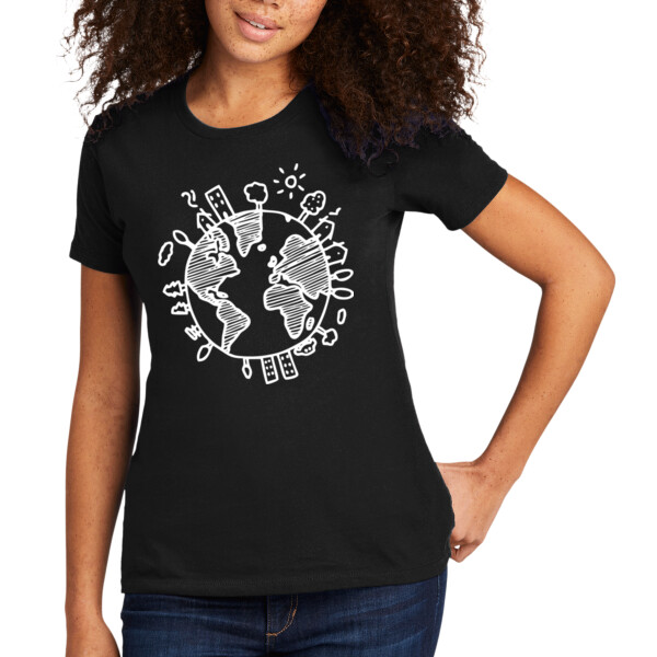 Earth Day / White 1 - Women's Premium Cotton T-Shirt Thumbnail