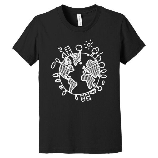 Earth Day / White 1 - Youth Premium Cotton T-Shirt Thumbnail