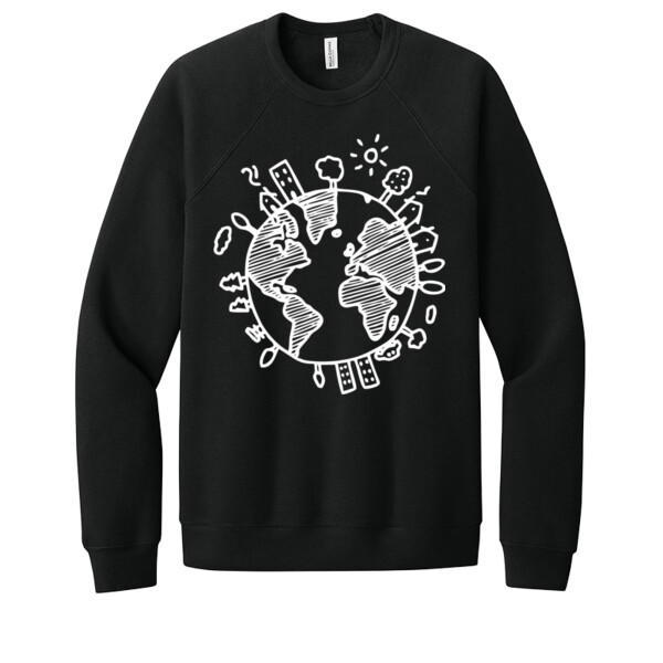 Earth Day / White 1 - Unisex Premium Fleece Crew Sweatshirt Thumbnail