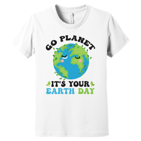 Go Planet / Black - Youth Premium Cotton T-Shirt Thumbnail
