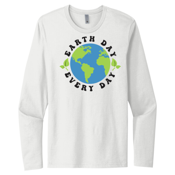 Earth Day / Black 2 - Unisex Premium Cotton Long Sleeve T-Shirt Thumbnail