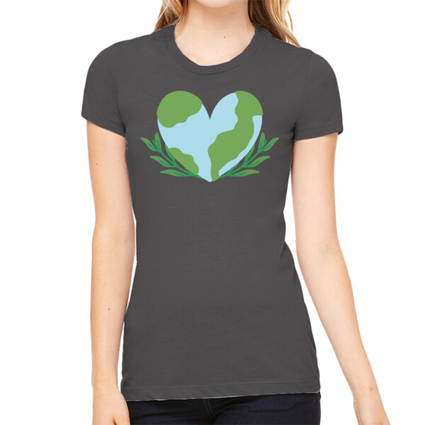 Earth Heart - Women's Premium Cotton Slim Fit T-Shirt Thumbnail