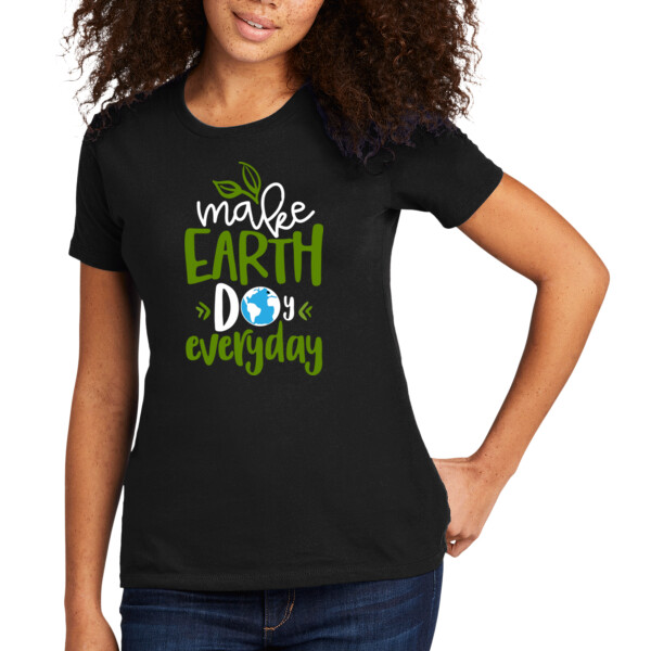 Earth Day Everyday / White - Women's Premium Cotton T-Shirt Thumbnail