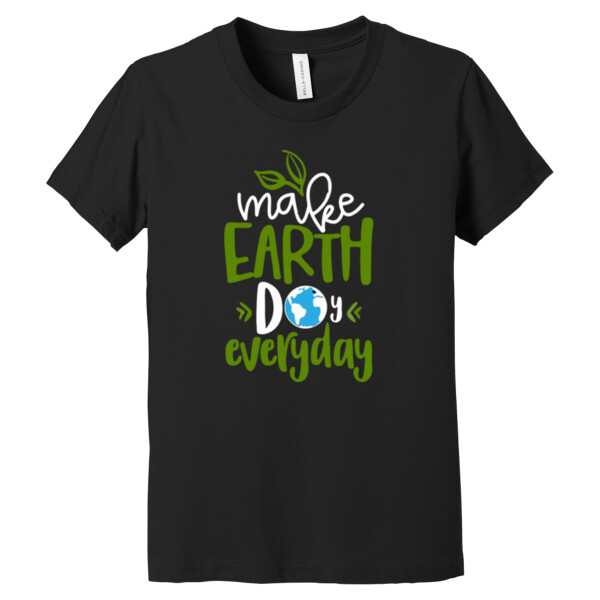 Earth Day Everyday / White - Youth Premium Cotton T-Shirt Thumbnail