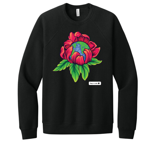 Flower Earth - Unisex Premium Fleece Crew Sweatshirt Thumbnail