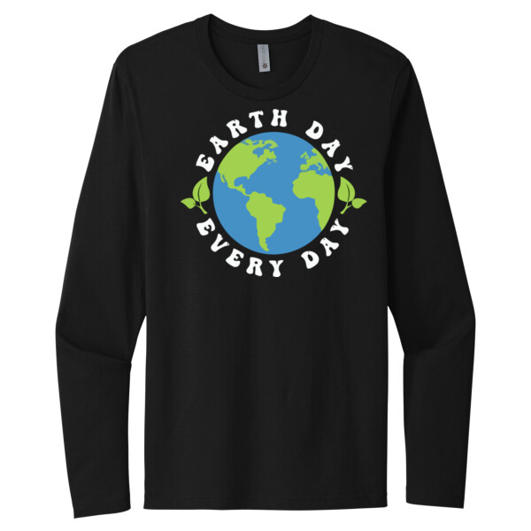 Earth Day / White 2 - Unisex Premium Cotton Long Sleeve T-Shirt Thumbnail
