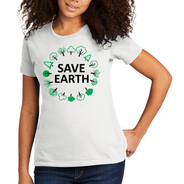 Save Earth - Women's Premium Cotton T-Shirt Thumbnail