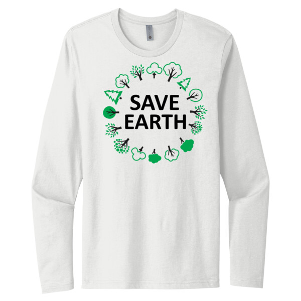 Save Earth - Unisex Premium Cotton Long Sleeve T-Shirt Thumbnail