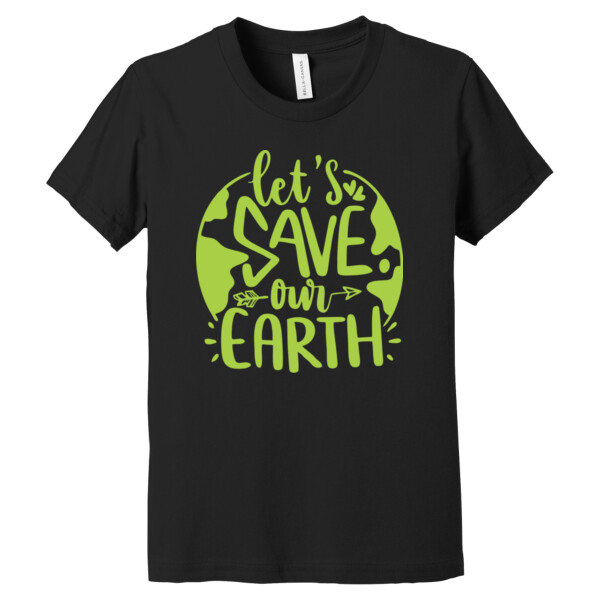 Let's Save Earth - Youth Premium Cotton T-Shirt Thumbnail
