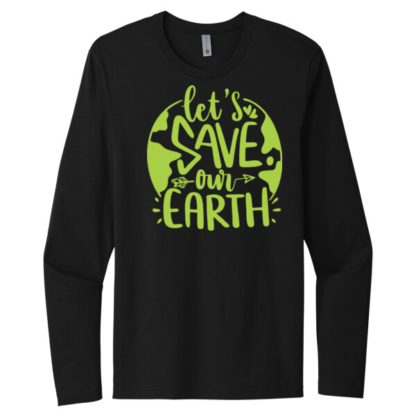 Let's Save Earth - Unisex Premium Cotton Long Sleeve T-Shirt Thumbnail