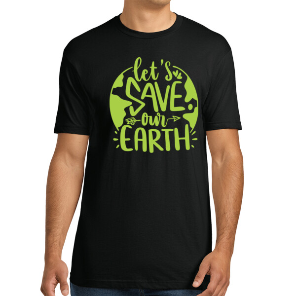 Let's Save Earth - Unisex Premium Cotton T-Shirt Thumbnail