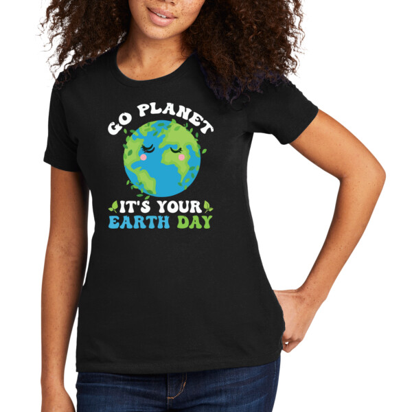 Go Planet / White - Women's Premium Cotton T-Shirt Thumbnail