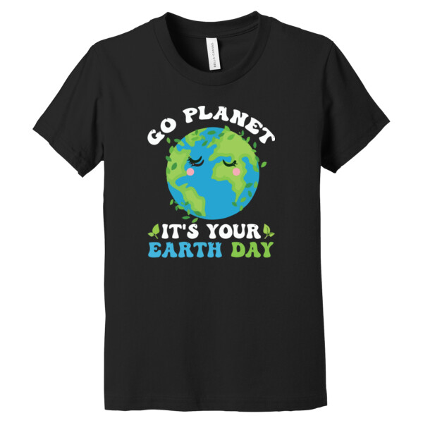 Go Planet / White - Youth Premium Cotton T-Shirt Thumbnail