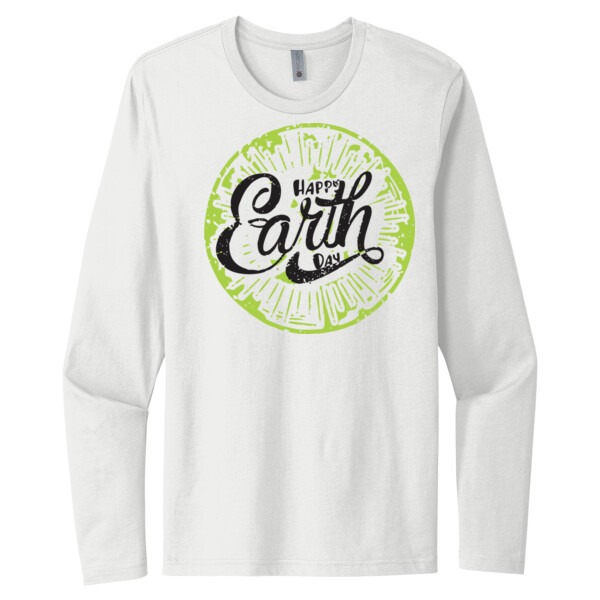 Earth Day / Black Distressed - Unisex Premium Cotton Long Sleeve T-Shirt Thumbnail