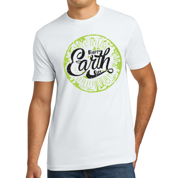 Earth Day / Black Distressed - Unisex Premium Cotton T-Shirt Thumbnail