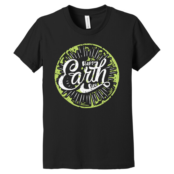 Earth Day / White Distressed - Youth Premium Cotton T-Shirt Thumbnail