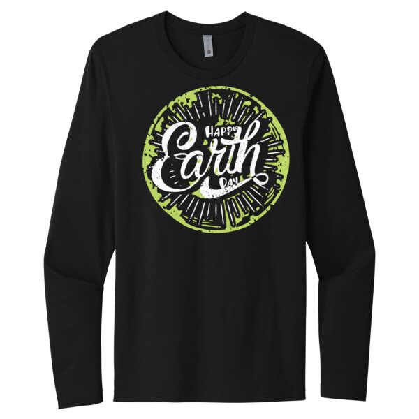 Earth Day / White Distressed - Unisex Premium Cotton Long Sleeve T-Shirt Thumbnail