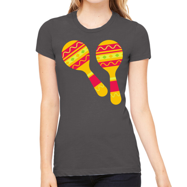 Maracas 2 - Women's Premium Cotton Slim Fit T-Shirt Thumbnail