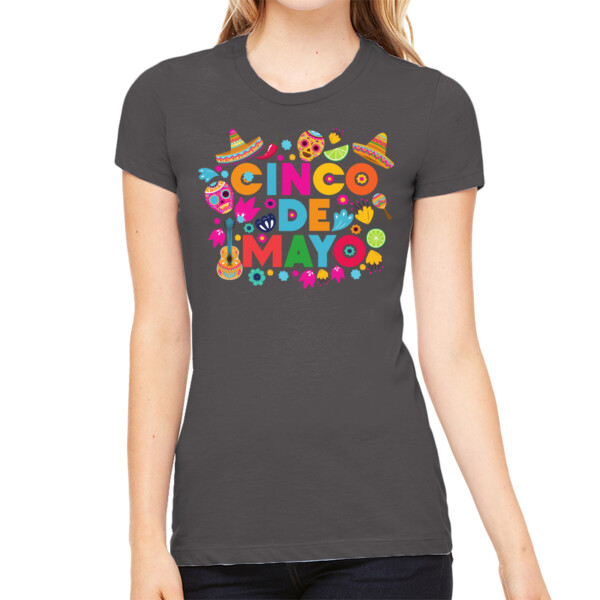 Cinco De Mayo 3 - Women's Premium Cotton Slim Fit T-Shirt Thumbnail