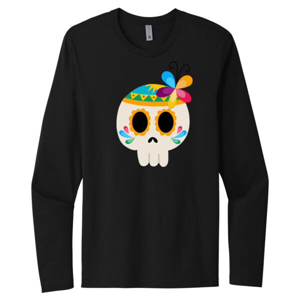 Skull 3 - Unisex Premium Cotton Long Sleeve T-Shirt Thumbnail