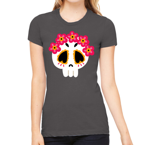 Skull 2 - Women's Premium Cotton Slim Fit T-Shirt Thumbnail