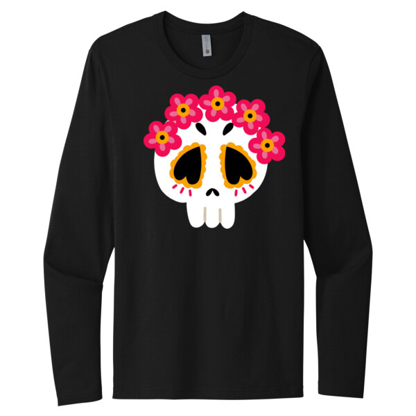 Skull 2 - Unisex Premium Cotton Long Sleeve T-Shirt Thumbnail