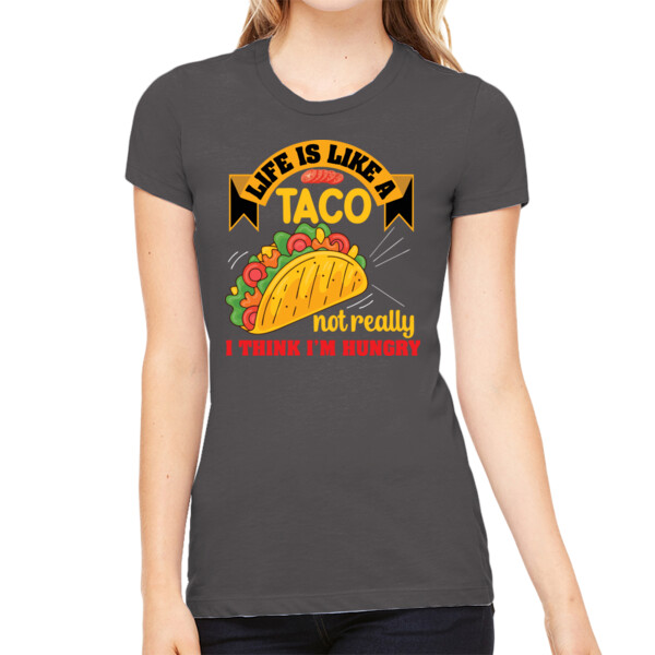 Taco Life - Women's Premium Cotton Slim Fit T-Shirt Thumbnail