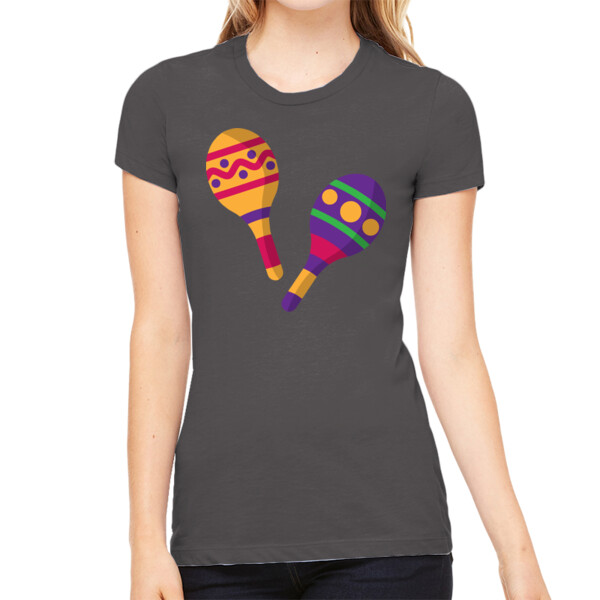 Maracas - Women's Premium Cotton Slim Fit T-Shirt Thumbnail