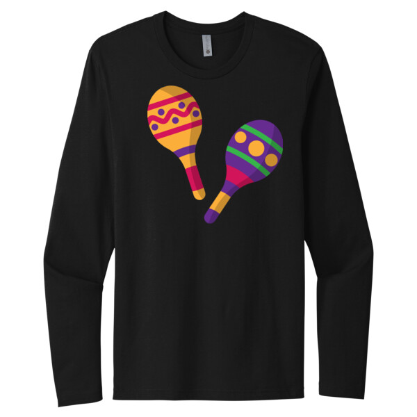 Maracas - Unisex Premium Cotton Long Sleeve T-Shirt Thumbnail