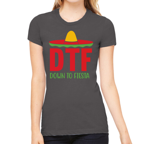 Down to Fiesta - Women's Premium Cotton Slim Fit T-Shirt Thumbnail