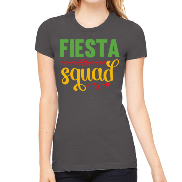 Fiesta Squad - Women's Premium Cotton Slim Fit T-Shirt Thumbnail