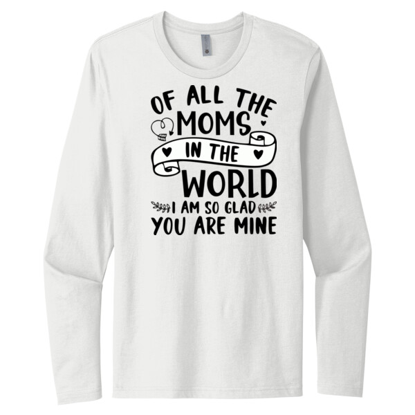 Mom's in the World - Unisex Premium Cotton Long Sleeve T-Shirt Thumbnail