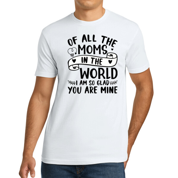 Mom's in the World - Unisex Premium Cotton T-Shirt Thumbnail