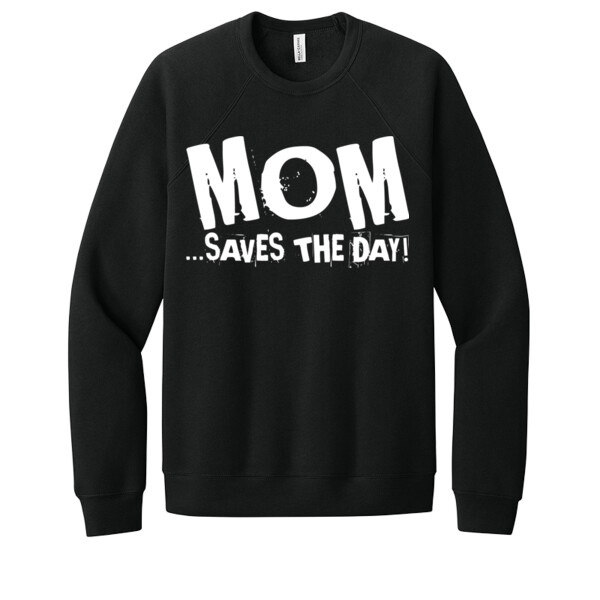 Mom Saves The Day - Unisex Premium Fleece Crew Sweatshirt Thumbnail