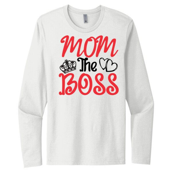 Mom The Boss - Unisex Premium Cotton Long Sleeve T-Shirt Thumbnail