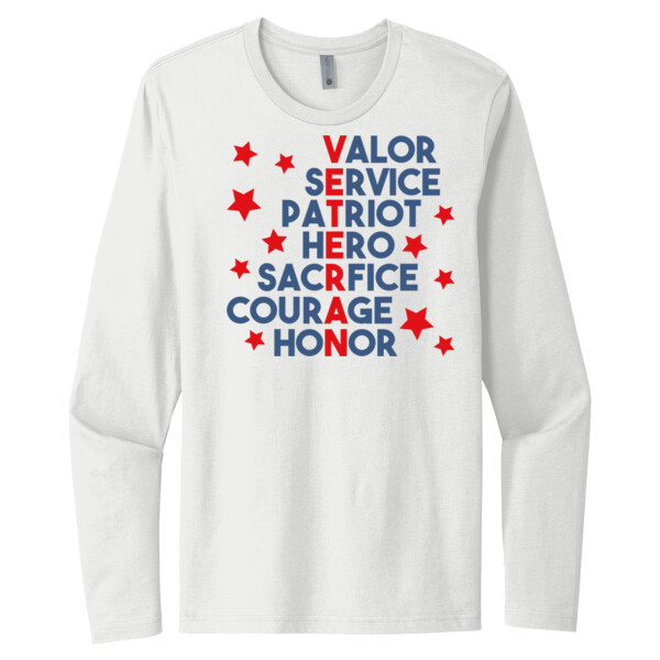 Veteran - Unisex Premium Cotton Long Sleeve T-Shirt Thumbnail