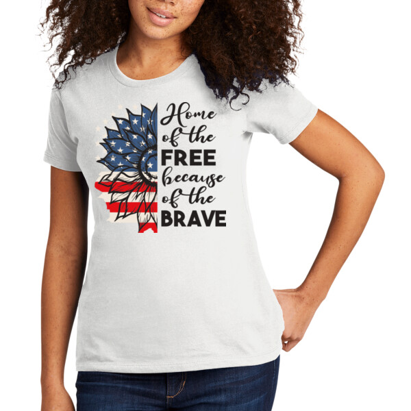 Free and Brave - Women's Premium Cotton T-Shirt Thumbnail