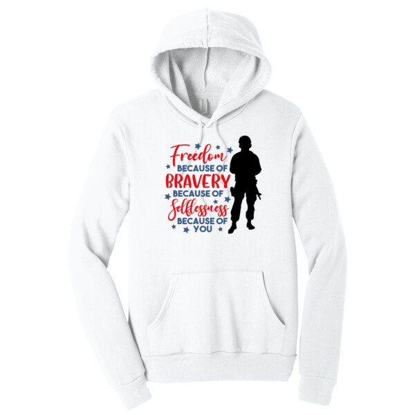 Freedom Bravery Selflessness - Unisex Premium Fleece Pullover Hoodie Thumbnail