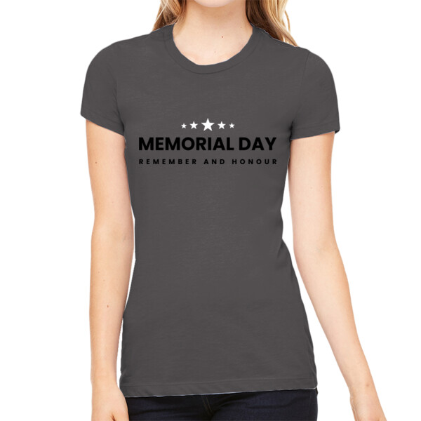 Remember and Honor - Women's Premium Cotton Slim Fit T-Shirt Thumbnail