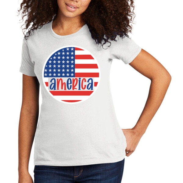 America - Women's Premium Cotton T-Shirt Thumbnail